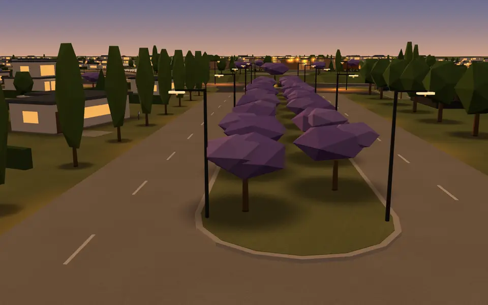 Recorrido 3D de SOVRANA: llegada en auto por el boulevard de acceso